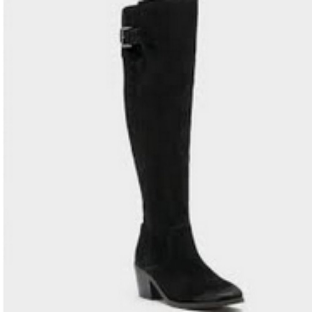 New In Box Sole Society Hollyn Black Suede Boots ~ Size 8M